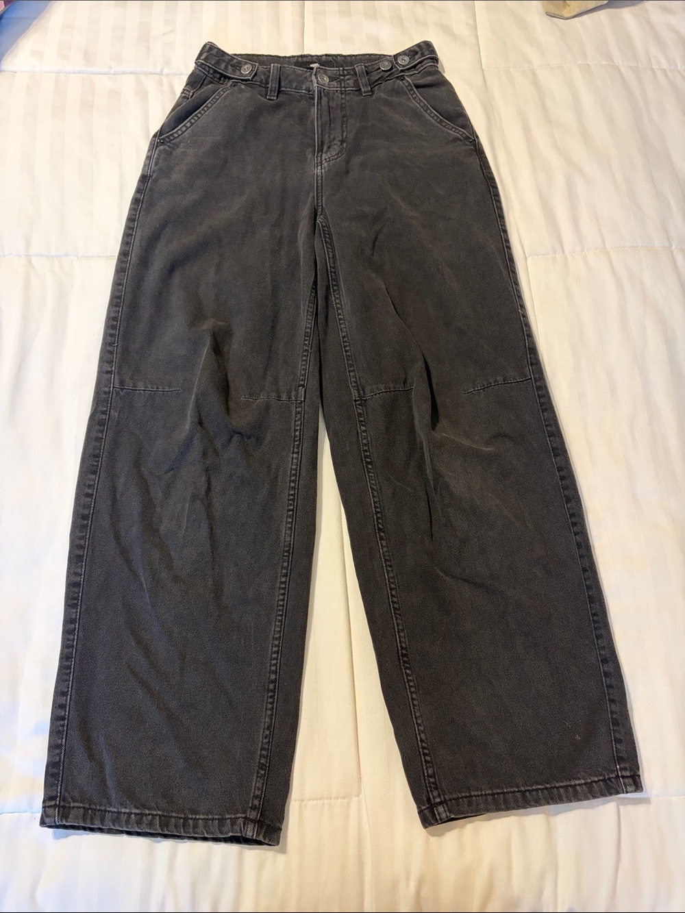 Vans Women’s Wide-Leg Washed Black Jeans